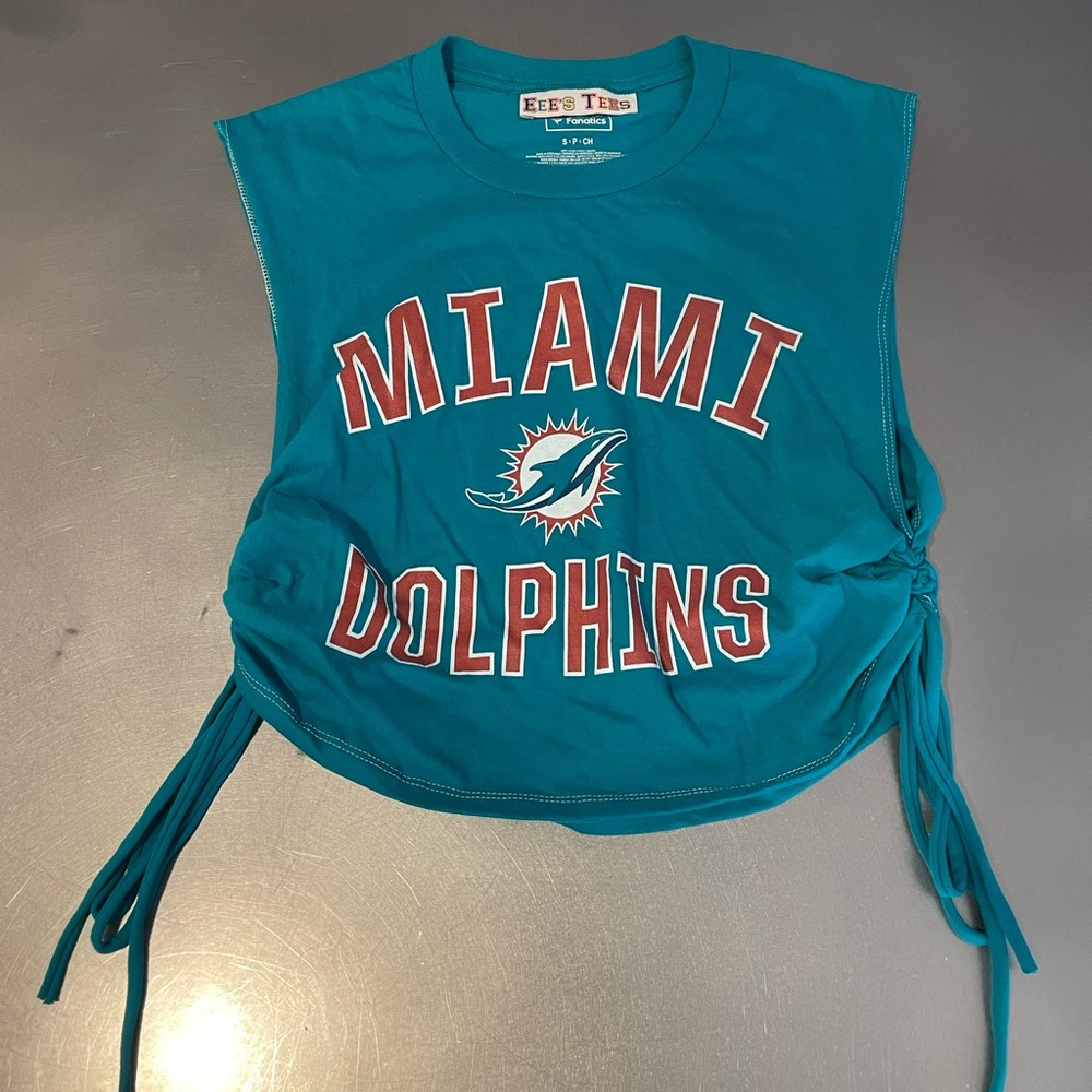 Miami dolphins side ruched tank